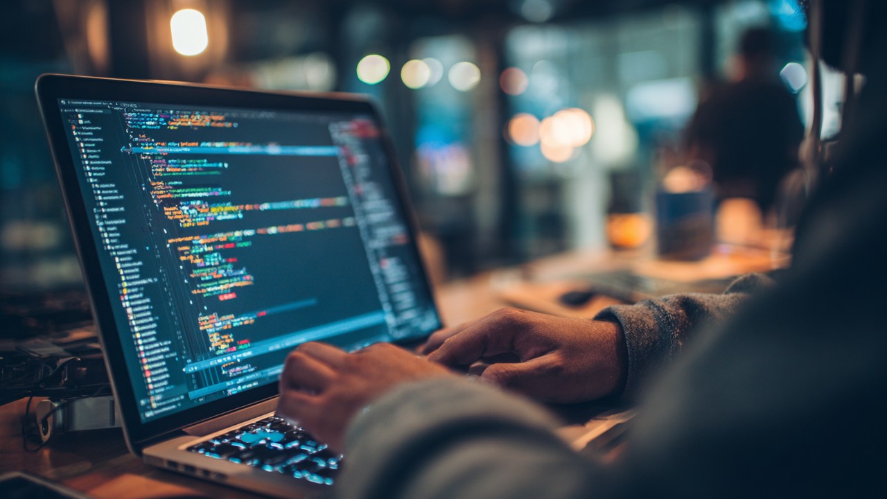 Profesyonel web geliştirici, FTP yazılımıyla WordPress eklenti dosyalarını manuel silerken laptopta kod düzenleyici ve sunucu yönetimi kullanıyor.