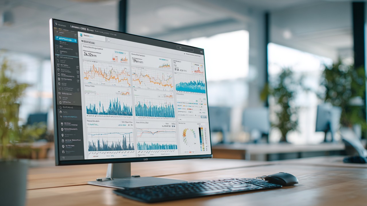 Yakın çekim bilgisayar ekranında PageSpeed Insights ve Lighthouse performans analiz araçları, grafikler ve metrikler görünür.